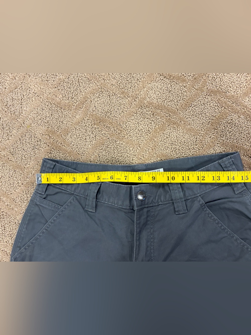 Carhartt Relaxed Fit Carpenter Work Pants Charcoal Grey 30x30 - Picture 5 of 6